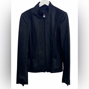Tahari genuine lamb leather jacket Size Large